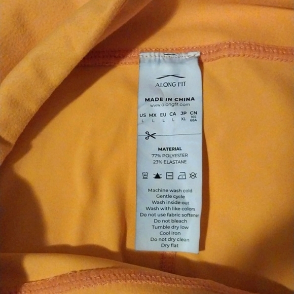 Along Fit High Waisted with Pocket both side Leggings sz Large in Golden yellow - Picture 9 of 9